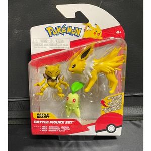 Pokémon Battle Figure Set - Chikorita, Abra, Jolteon Action Figure